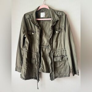 SO Green Utility Jacket with Adjustable Waist